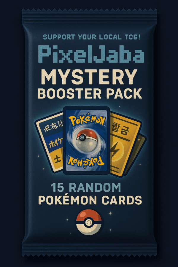 PixelJaba Mystery Booster Pack – 15 Random Pokémon Cards